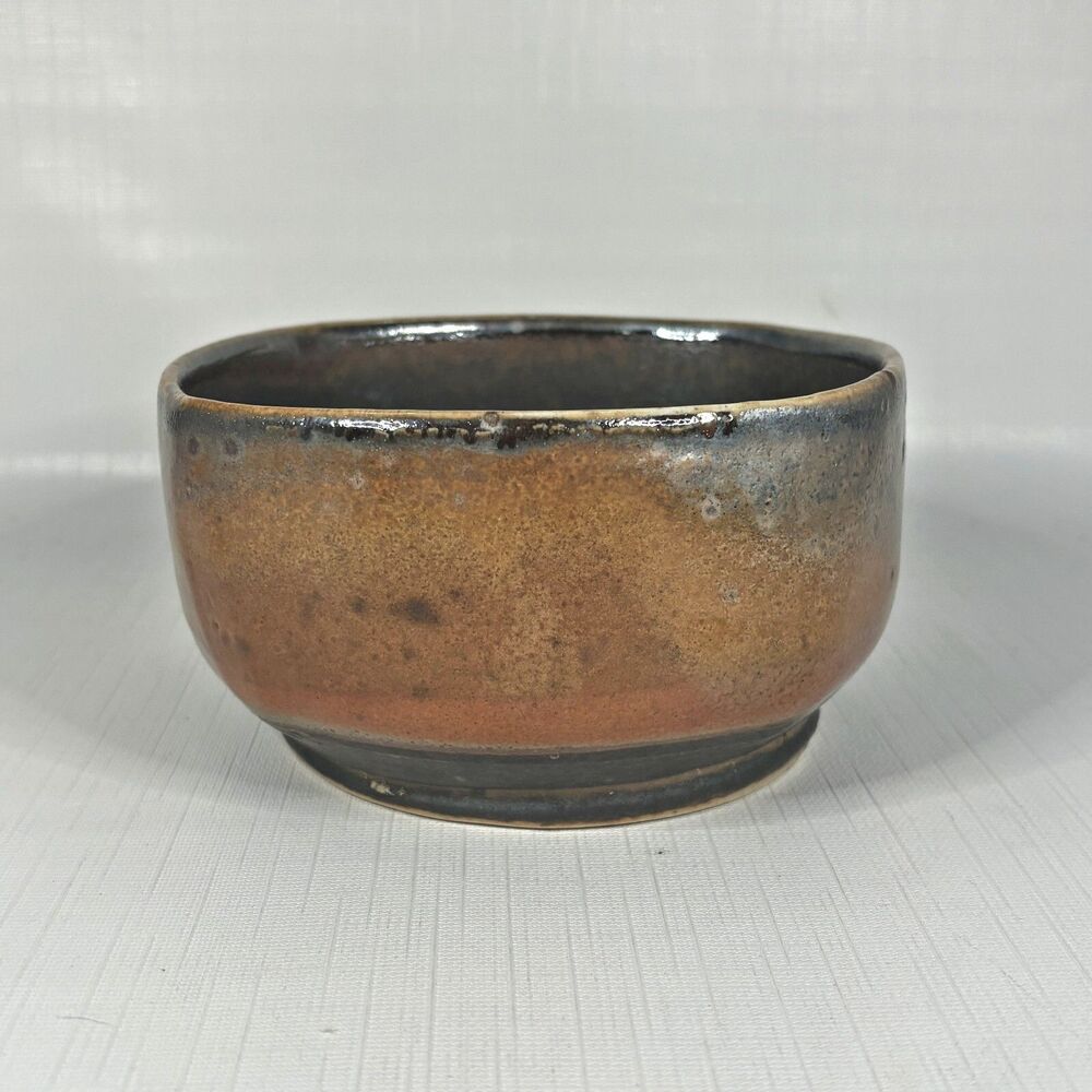 Handcrafted Studio Art Pottery Multi Purpose Bowl Earth Tone Neutral Signed